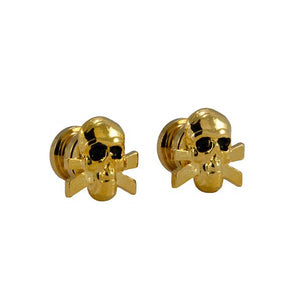 Genuine Grover Artist Strap Buttons (2) Skull, Gold GP610G