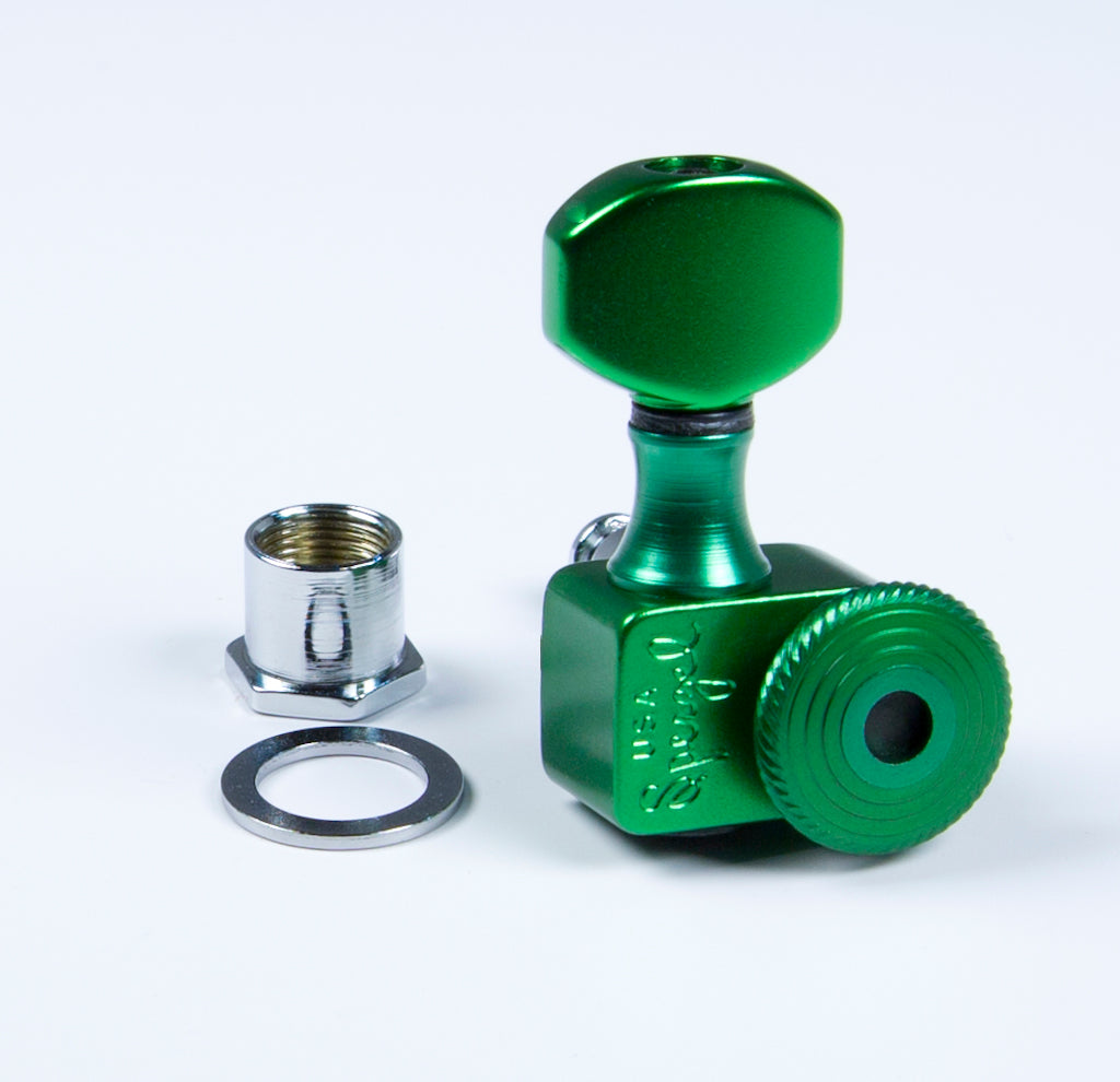 Sperzel Trimlok EZ-Mount 7 String Green locking tuners - No