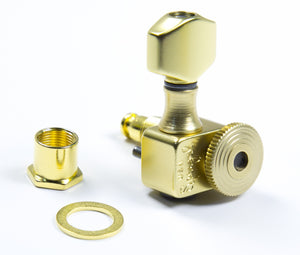 Sperzel Trim-Lok 6 in line staggered post Satin Gold locking tuner