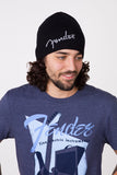 Fender Logo Classic Black Cold Weather Beanie, One Size Fits Most 910-6111-706 | SportHiTech