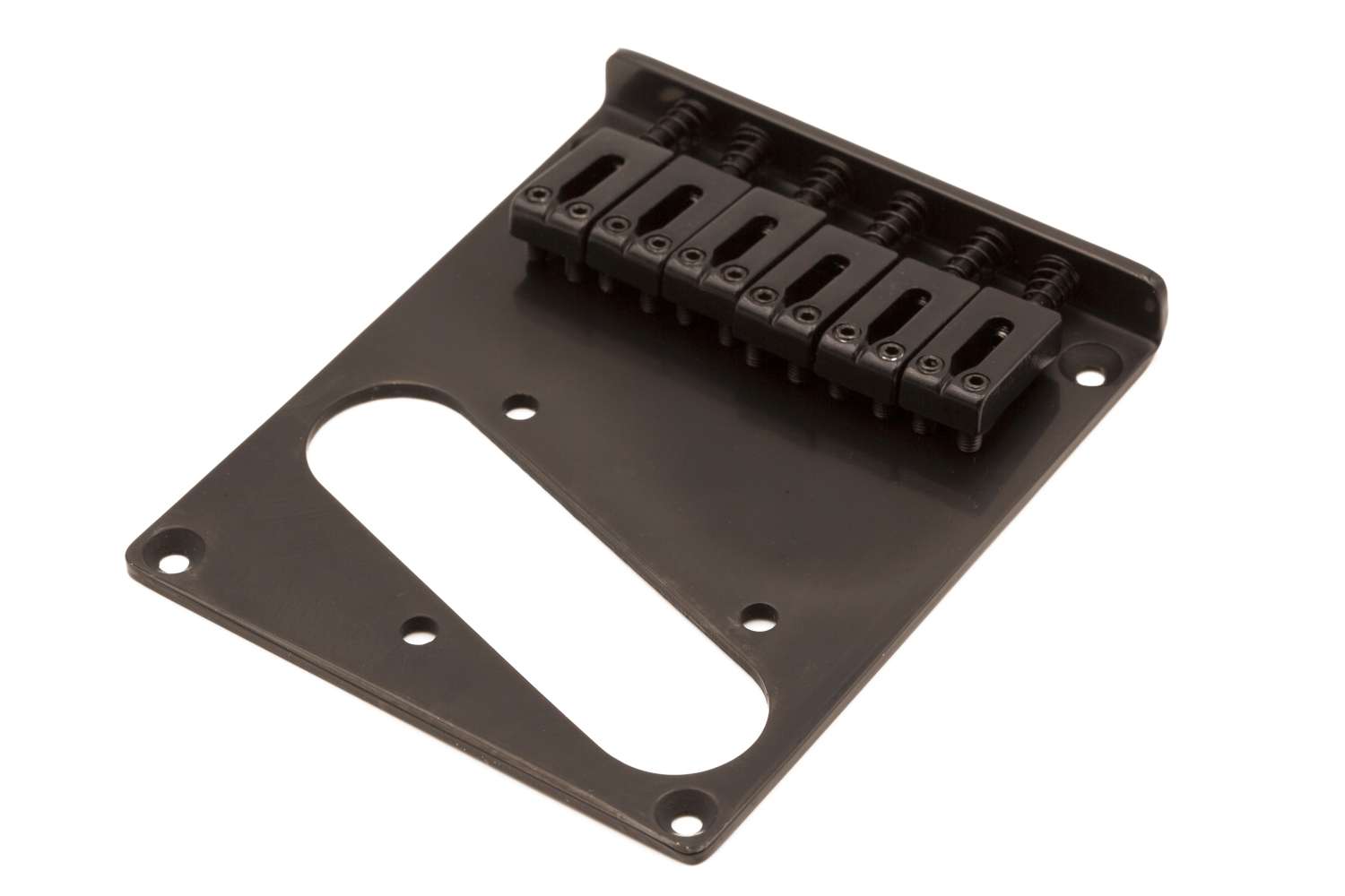 Tone Ninja 3 hole 6 Saddle Telecaster Bridge, Flat plate 5 screw