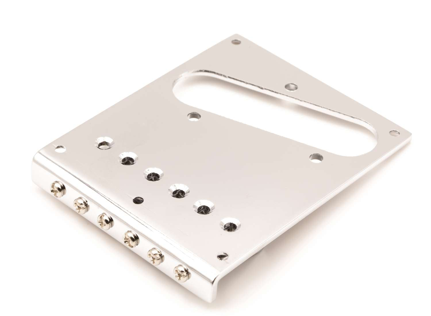 Tone Ninja 3 hole 6 Saddle Telecaster Bridge, Flat plate 5 screw