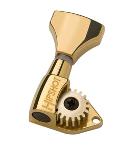 hipshot open gear tuners Hipshot Classic Gold Open 7 String Inline Open Gear 18:1 tuners