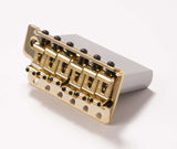 Fender Vintage 6 Point Style Strat Bridge Assembly, Gold 005-3275-000 | SportHiTech