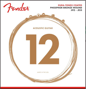 Fender 860L Phosphor Bronze Dura-tone Coated Strings 12-53 | SportHiTech