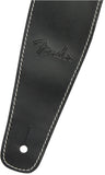 Fender Broken-In Leather Strap Black 2.5" | SportHiTech