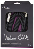 Fender Voodoo Child Coiled Cable Black 30' 099-0823-003 | SportHiTech