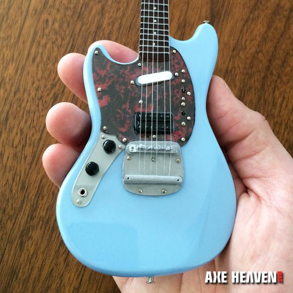 Axe Heaven Sonic Blue Lefty Jagstang Mini Guitar Replica Collectible