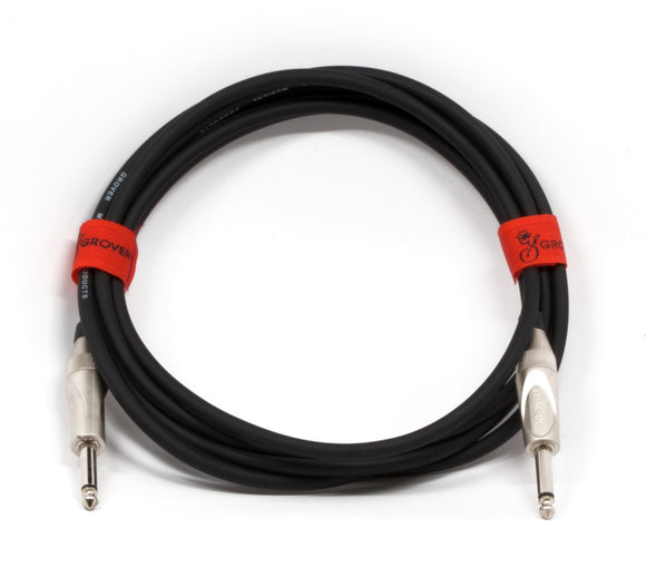 Genuine Grover GP310 Black Noiseless Instrument Cable 10ft - Lifetime Warranty