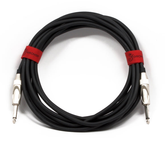 Genuine Grover GP320 Black Noiseless Instrument Cable 20ft - Lifetime Warranty