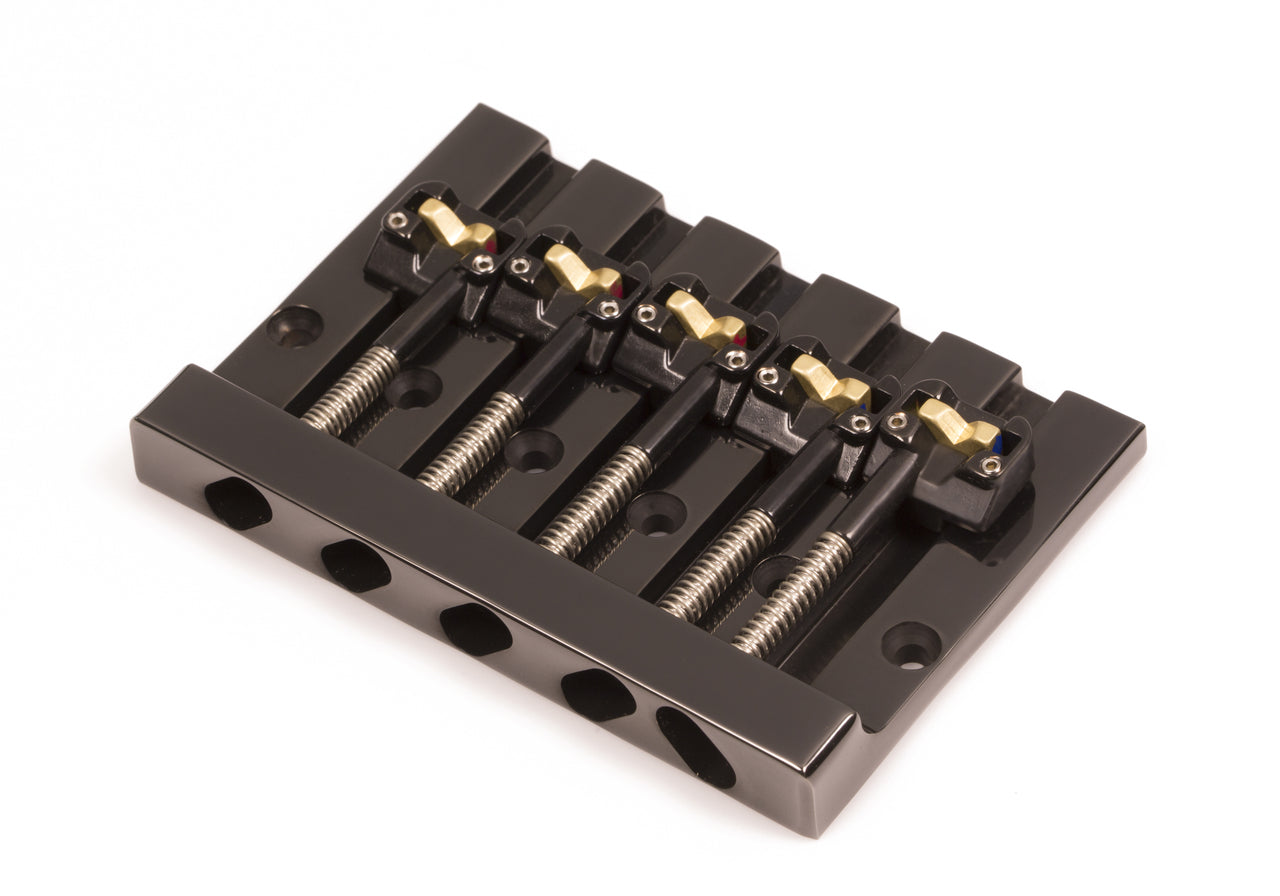 Hipshot KickAss 5 String Bass Bridge Black Retrofits BadAss V - 5K501B