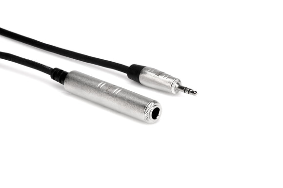 Hosa Pro Headphone Adaptor Cable, Neutrik REAN 1/4 in TRS to 3.5 mm TRS, 25 ft