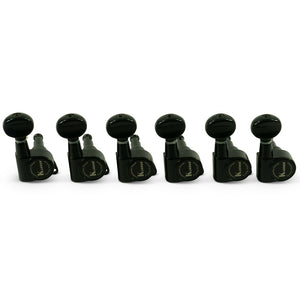 Kluson 6 In Line Contemporary Diecast Series Tuning Machines Black | SportHiTech