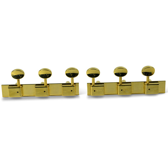 Kluson 3 On A Plate Deluxe Series Tuning Machines For Lap Steel Guitar Gold | SportHiTech