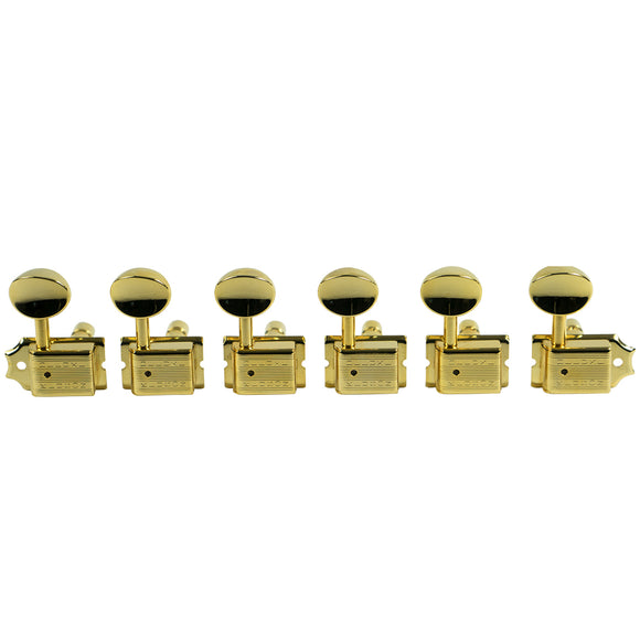 Kluson 6 In Line Locking Deluxe Series Tuning Machines Gold | SportHiTech