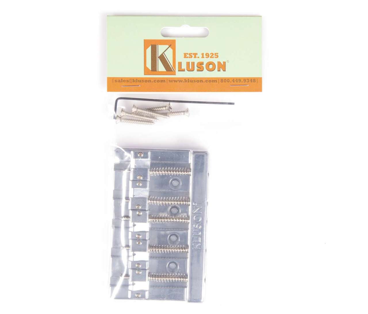 Genuine Kluson HiMass Fender 5 String P/J-Bass Upgrade Bridge, Chrome  KHMBBS5 C