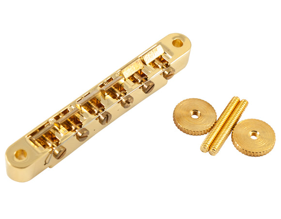 Kluson USA Made ABR-1 Tune-o-Matic Bridge Gold Wired Brass Saddles KLP-1281G