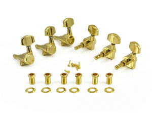 Kluson Locking Tuners, 3x3 - Large Metal Button, Gold 3801G