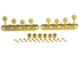 Kluson Supreme F Type Gold Mandolin tuners, 18:1 Ratio, Bone Buttons