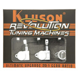 Kluson 3x3 Revolution E-Mount 90deg 20:1 ratio Tuners, Chrome