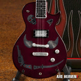 Axe Heaven Keith Richards 1981 Zemaitis Macabre Mini Guitar Replica Collectible