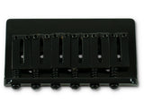 Kluson Standard 6 String Fixed Hardtail Bridge, Through-mount, Black