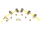 Kluson Supreme 3x3 Pearloid single ring keystone button - Nickel KTS90SLN