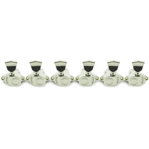 Kluson 3 Per Side Vintage Diecast Sealfast Tuning Machines Chrome with Metal Keystone Buttons | SportHiTech