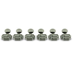 Kluson 3 Per Side Vintage Diecast Series Tuning Machines Chrome With Metal Oval Button | SportHiTech