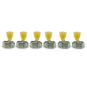 Kluson 3 Per Side Vintage Diecast Series Tuning Machines Chrome With Plastic Keystone Button | SportHiTech