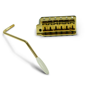 Kluson Left Hand Vintage Steel Block Tremolo Bridge Gold | SportHiTech