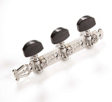 Genuine Schaller Germany Classical Guitar Lyra Tuners 3x3 Nickel with Ebony Buttons