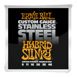 Ernie Ball Hybrid Slinky Stainless Steel Wound Electric Guitar Strings 9-46