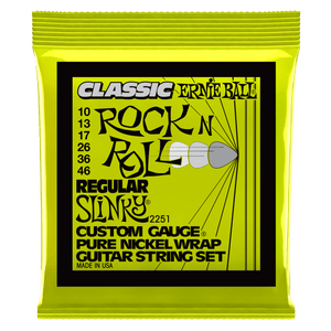 Ernie Ball Regular Slinky Classic Rock n Roll pure nickel wrap electric guitar strings 10-46 P02251