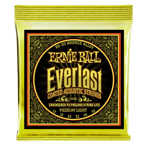 Ernie Ball Everlast Coated 80/20 Bronze Medium Light Acoustic Guitar Strings