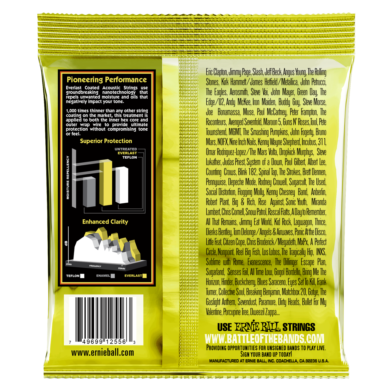 Ernie ball everlast coated acoustic strings hotsell