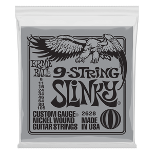 Genuine Ernie Ball Slinky 9-String Nickel Wound Guitar Strings 9-105 P02628