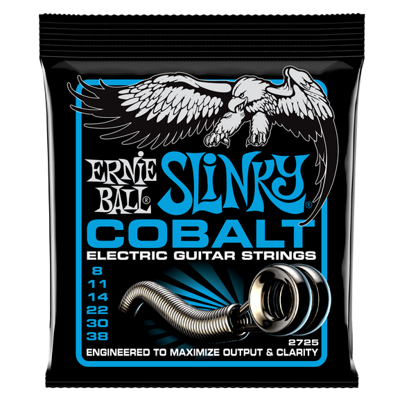 Ernie Ball Cobalt Extra Slinky Electric Guitar Strings 8-38