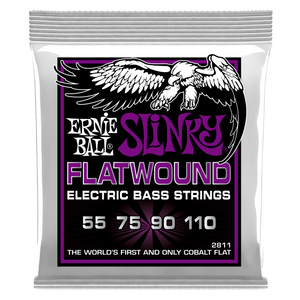 Ernie Ball Power Slinky Flatwound Electric Bass Strings 55-110