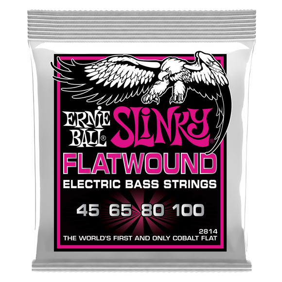 Ernie Ball Super Slinky Flatwound Electric Bass Strings 45-100