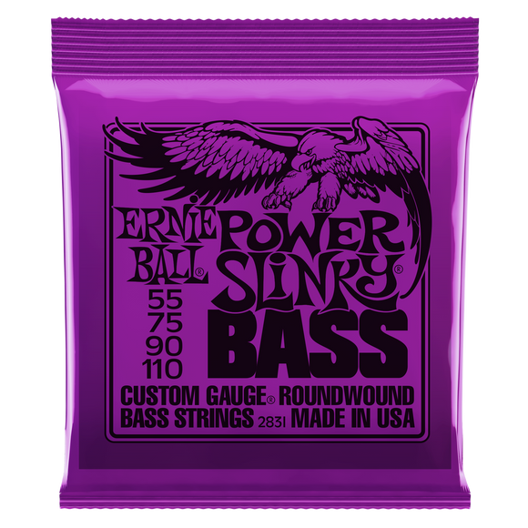 Ernie Ball Power Slinky Nickel Wound Electric Bass Strings 55-110