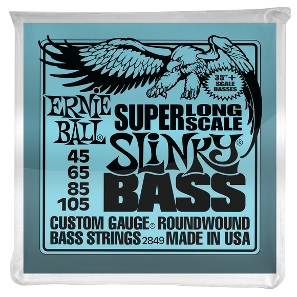 Ernie Ball Super Long Scale Slinky Electric Bass Guitar Strings 45-105