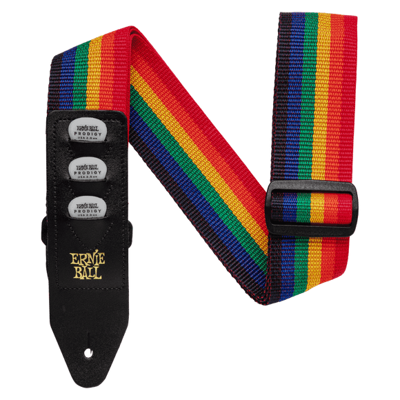 Ernie Ball Pickholder Rainbow Guitar Strap - P04188