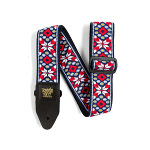 Ernie Ball Taos Fire Red Jacquard Guitar Strap P04639