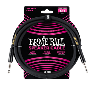 Ernie Ball 6ft  straight/straight Black speaker cable P06072