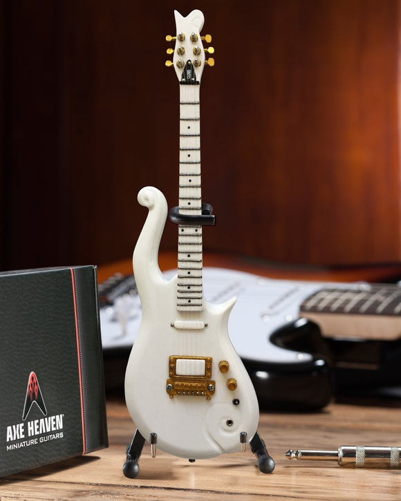Axe Heaven Prince White Cloud Mini Guitar Replica Collectible