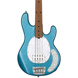Sterling by Music Man Stingray Bass H4 Blue Sparkle with Roasted Maple