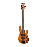 Sterling by Music Man Stingray Bass Ray35HHPB Poplar Burl Amber