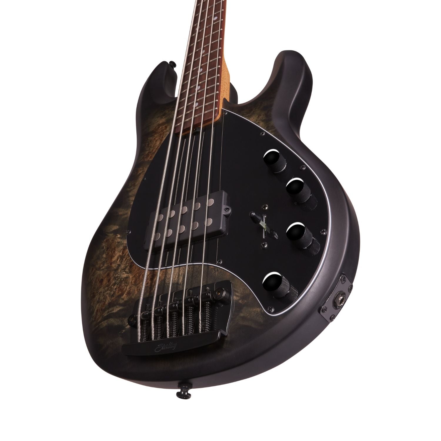 Sterling by Music Man Stingray Bass 5 String Burl Top/Trans Satin 