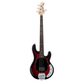 Sterling by Music Man Ray4 Stingray 4 String Bass, Ruby Red Burst Satin